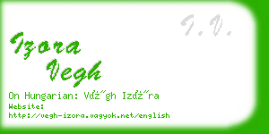 izora vegh business card